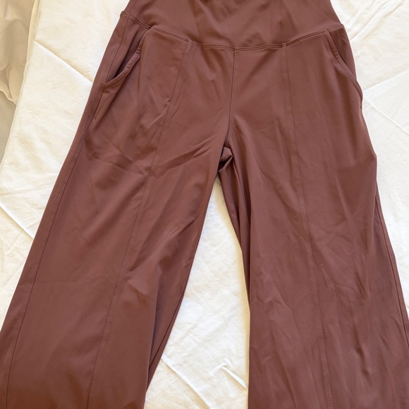 Shein Brown 4-Way Stretch Wide Straight-Leg Leggings, XS - Picture 3 of 7